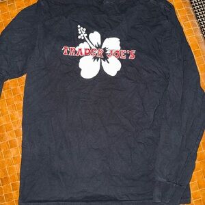 Trader Joe's Men's Black Long-Sleeve Logo Tee